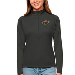 NHL Minnesota Wild Antigua Women's Tribute Quarter-Zip Pullover Top