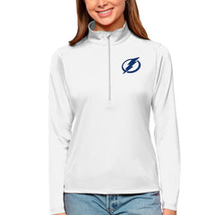 NHL Tampa Bay Lightning Antigua Women's Tribute Quarter-Zip Pullover Top