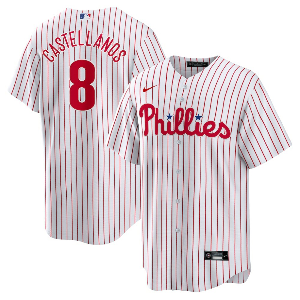 White Nick Castellanos Philadelphia Phillies Nike Replica Player Jersey