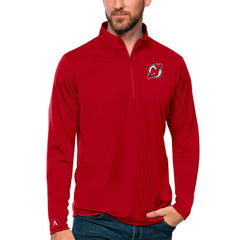 NHL New Jersey Devils Antigua Tribute Quarter-Zip Pullover Top