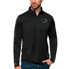 NHL San Jose Sharks Antigua Tribute Quarter-Zip Pullover Top