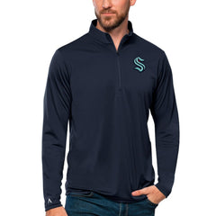 NHL Seattle Kraken Antigua Tribute Quarter-Zip Pullover Top