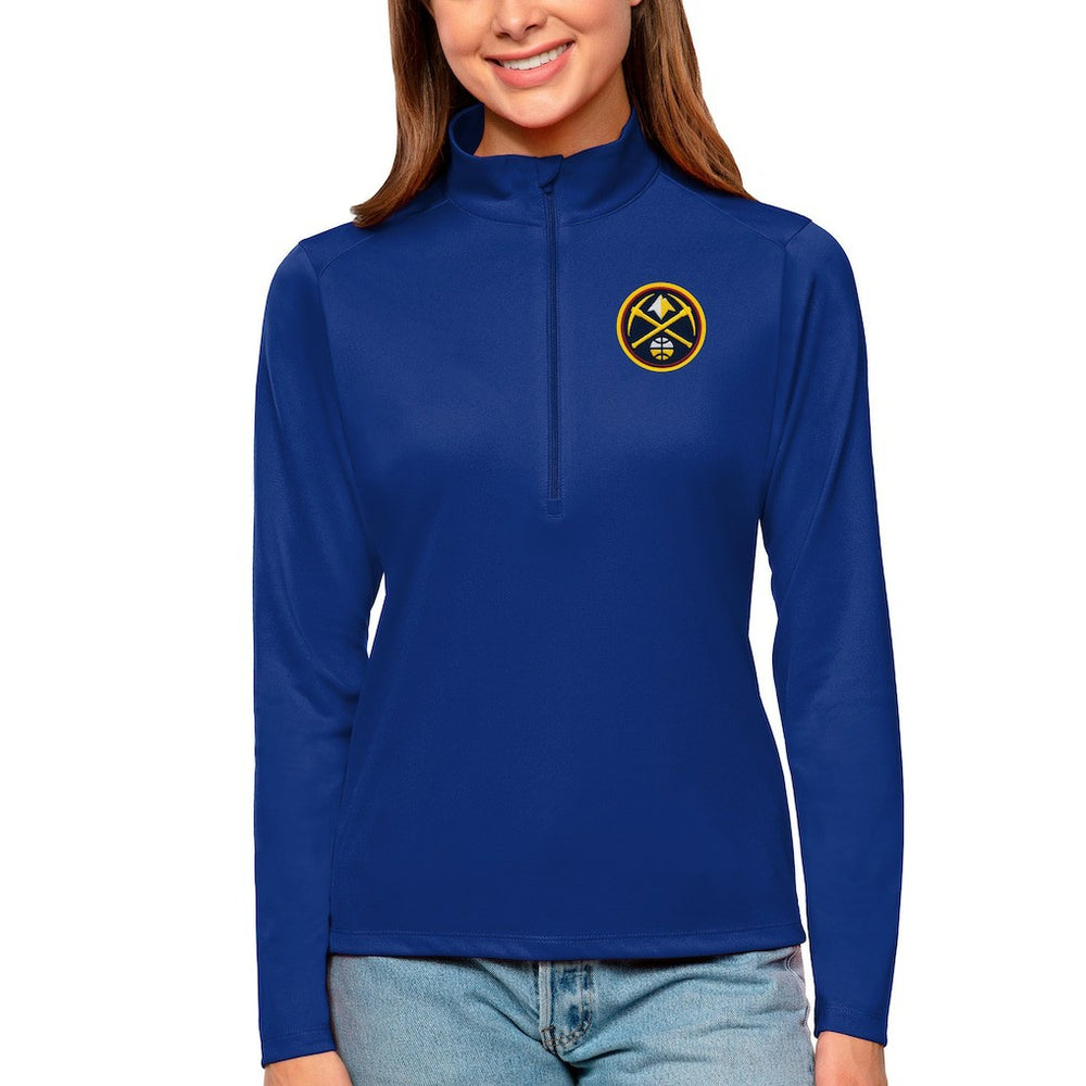 Denver Nuggets Antigua Women's Tribute Half-Zip Top sale