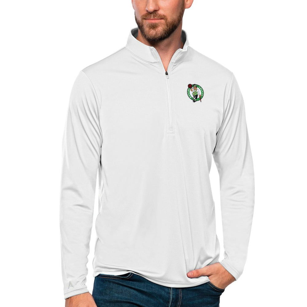 Boston Celtics Antigua Tribute Quarter-Zip Pullover Top