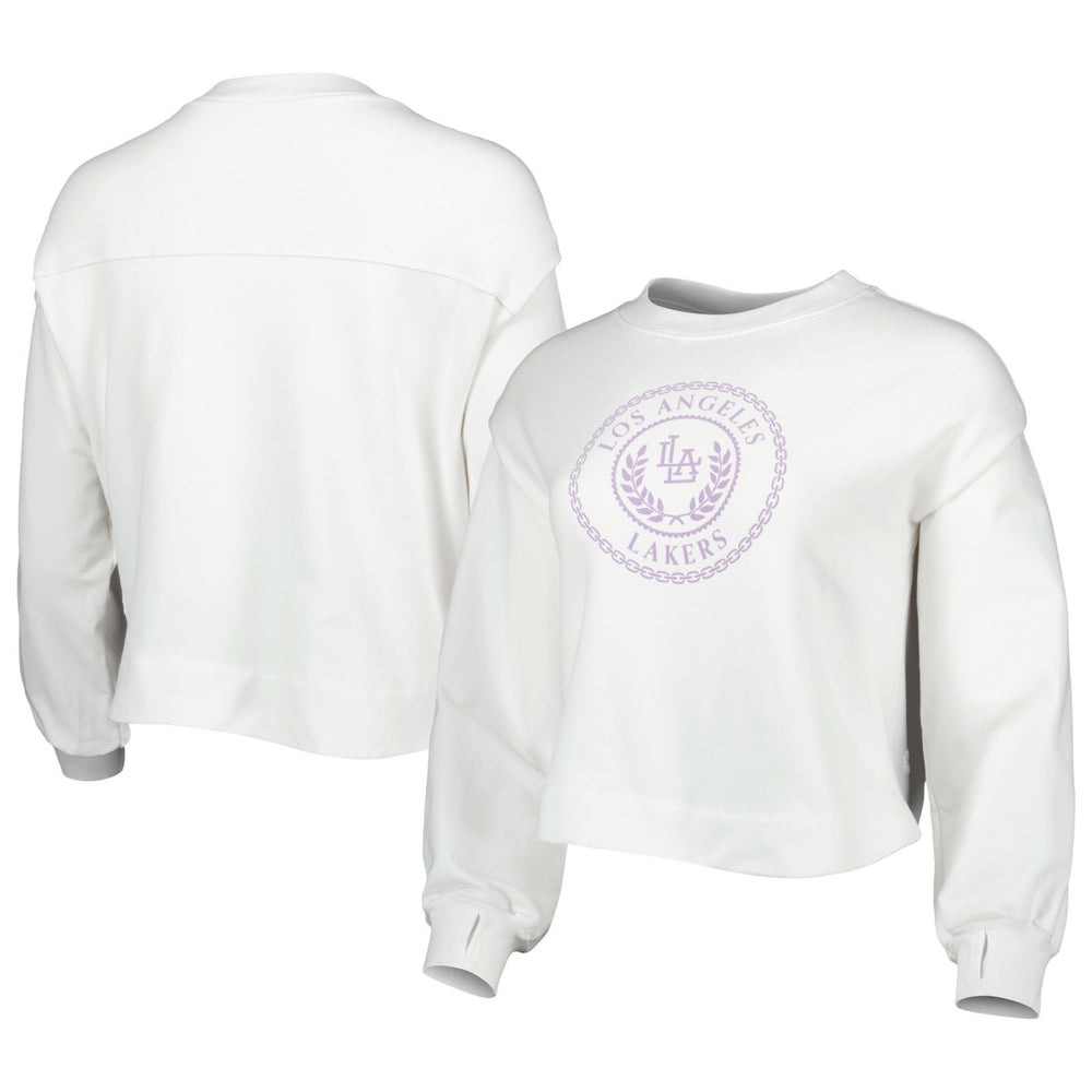 Los Angeles Lakers Lusso Women's Lola Ball and Chain Pullover Sweatshirt