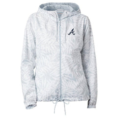 Gray Atlanta Braves Columbia Women's Flash Forward Full-Zip Windbreaker Jacket