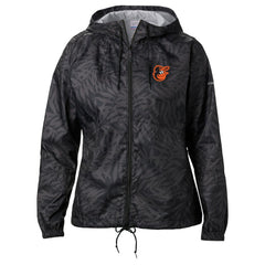 Black Baltimore Orioles Columbia Women's Flash Forward Full-Zip Windbreaker Jacket