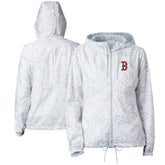 Gray Boston Red Sox Columbia Women's Flash Forward Full-Zip Windbreaker Jacket