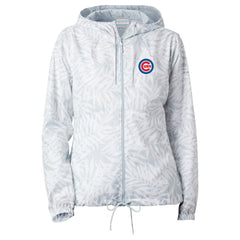 Gray Chicago Cubs Columbia Women's Flash Forward Full-Zip Windbreaker Jacket