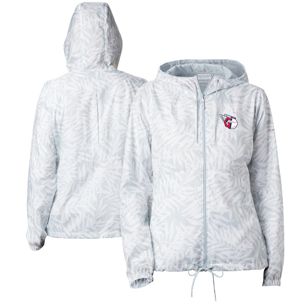 Gray Cleveland Guardians Columbia Women's Flash Forward Full-Zip Windbreaker Jacket