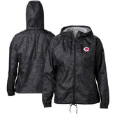 Black Cincinnati Reds Columbia Women's Flash Forward Full-Zip Windbreaker Jacket