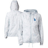 White Los Angeles Dodgers Columbia Women's Flash Forward Full-Zip Windbreaker Jacket