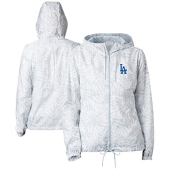 White Los Angeles Dodgers Columbia Women's Flash Forward Full-Zip Windbreaker Jacket