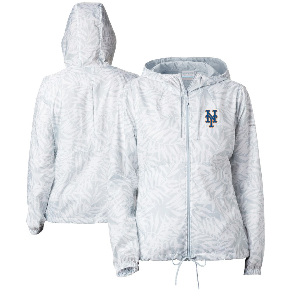 Gray New York Mets Columbia Women's Flash Forward Full-Zip Windbreaker Jacket