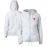 Gray Philadelphia Phillies Columbia Women's Flash Forward Full-Zip Windbreaker Jacket