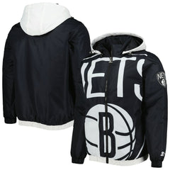 Brooklyn Nets Starter The Triple Double Full-Zip Hoodie Jacket