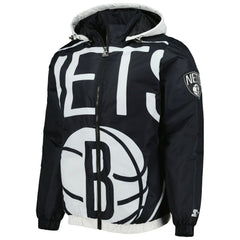 Brooklyn Nets Starter The Triple Double Full-Zip Hoodie Jacket