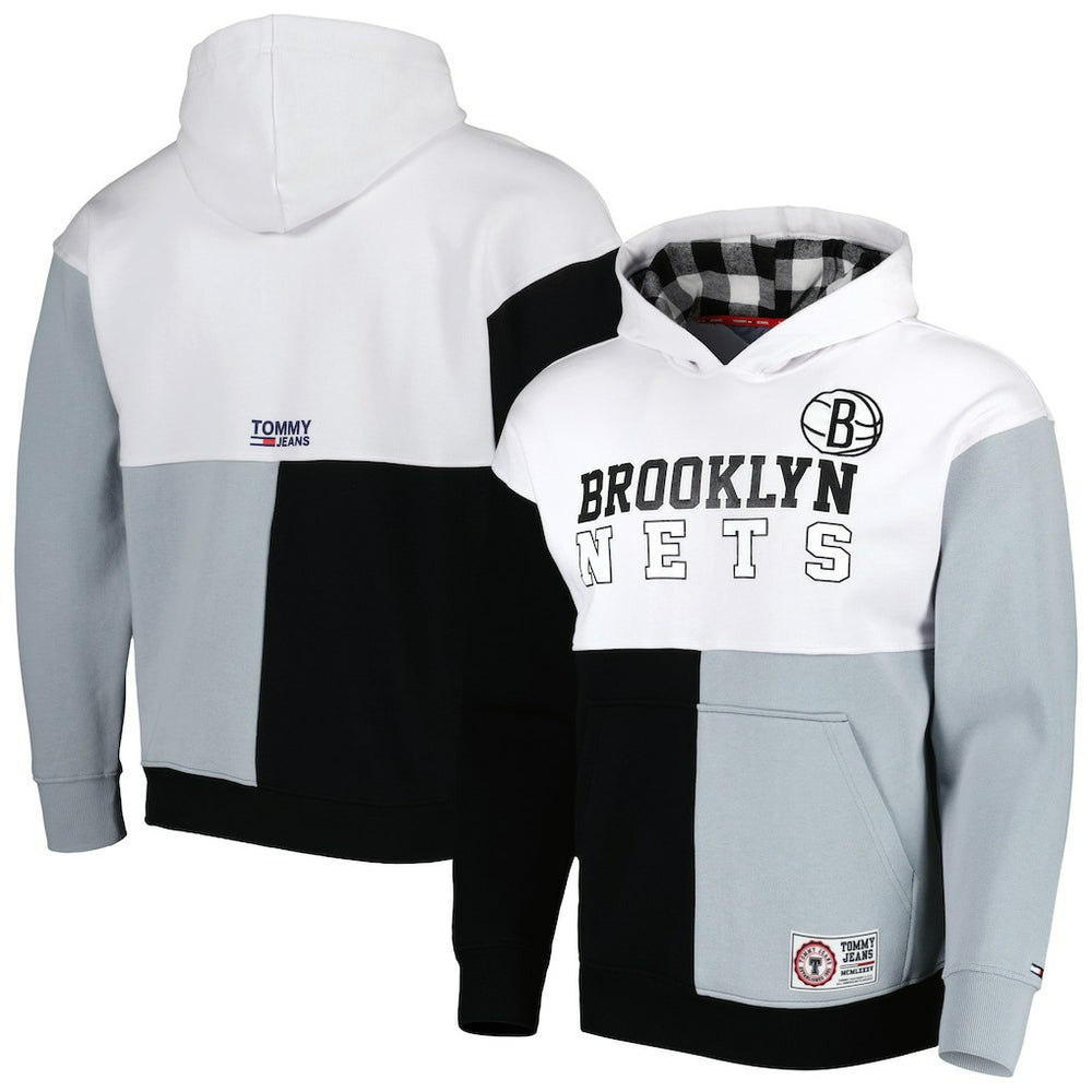 Brooklyn Nets Tommy Jeans Andrew Split Pullover Hoodie