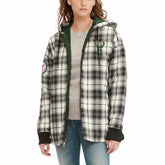 Milwaukee Bucks Tommy Jeans Women's Molly Flannel Full-Zip Hoodie