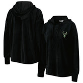 Milwaukee Bucks Touch Women's End Line Velour Pullover Hoodie
