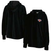 New York Knicks Touch Women's End Line Velour Pullover Hoodie