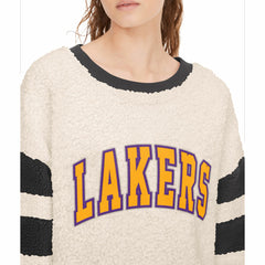 Los Angeles Lakers Tommy Jeans Women's Mindy Sherpa Pullover Sweatshirt