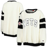 Brooklyn Nets Tommy Jeans Women's Mindy Sherpa Pullover Sweatshirt