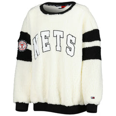 Brooklyn Nets Tommy Jeans Women's Mindy Sherpa Pullover Sweatshirt