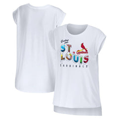 White St. Louis Cardinals WEAR by Erin Andrews Women's Greetings From T-Shirt