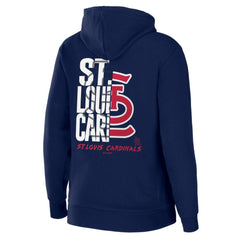 Navy St. Louis Cardinals WEAR by Erin Andrews Women's Sponge Fleece Full-Zip Hoodie