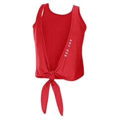 Red Boston Red Sox WEAR by Erin Andrews Women's Open Back Twist Tie Tank Top