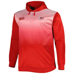 Red Cincinnati Reds Fade Sublimated Fleece Pullover Hoodie