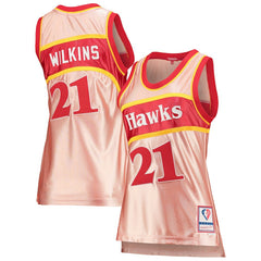 Mitchell & Ness Dominique Wilkins Atlanta Hawks Women's 75th Anniversary Rose Gold 1986 Swingman Jersey