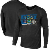 Brooklyn Nets Majestic Threads City and State Tri-Blend Long Sleeve T-Shirt