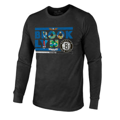 Brooklyn Nets Majestic Threads City and State Tri-Blend Long Sleeve T-Shirt
