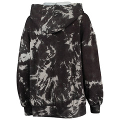 Brooklyn Nets Majestic Threads Women's Burble Tie-Dye Tri-Blend Pullover Hoodie
