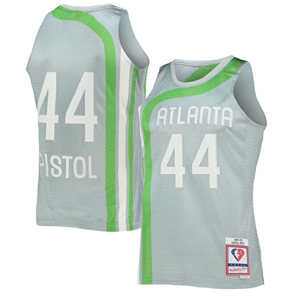 Mitchell & Ness Pete Maravich Atlanta Hawks 75th Anniversary 1971/72 Hardwood Classics Swingman Jersey