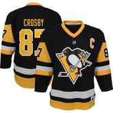 NHL Sidney Crosby Pittsburgh Penguins Youth Captain Patch Home Replica Player Jersey