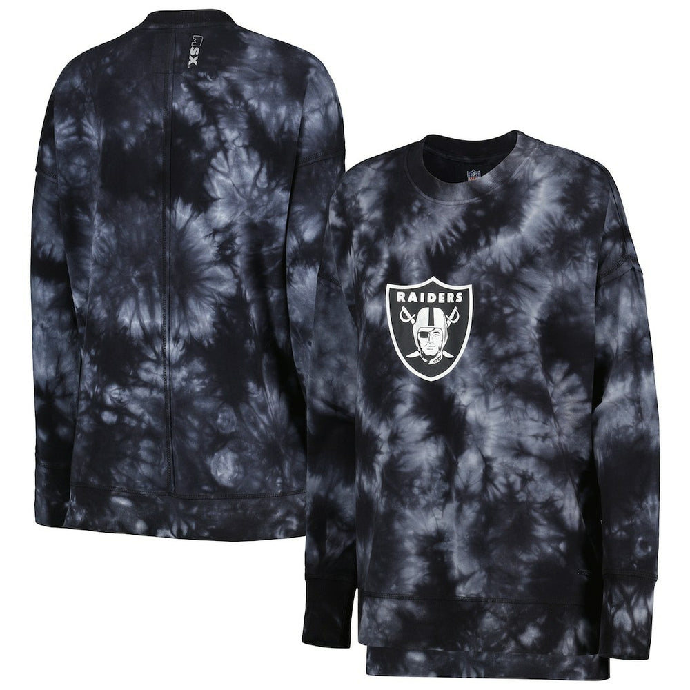 MSX by Michael Strahan Women's Bailey Tie-Dye Pullover Sweatshirt - Las Vegas Raiders Pullover