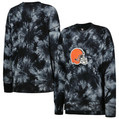 MSX by Michael Strahan Women's Bailey Tie-Dye Tri-Blend Pullover Sweatshirt - Cleveland Browns Pullover