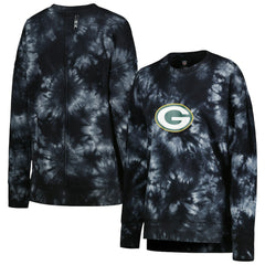 MSX by Michael Strahan Women's Bailey Tie-Dye Tri-Blend Pullover Sweatshirt - Green Bay Packers Pullover