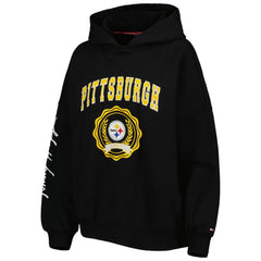 Tommy Hilfiger Women's Becca Drop Shoulder Pullover Hoodie - Pittsburgh Steelers Hoodies