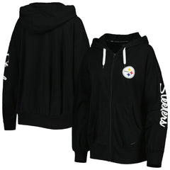 MSX by Michael Strahan Women's Emerson Lightweight Full-Zip Hoodie - Pittsburgh Steelers Hoodies