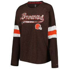 Tommy Hilfiger Women's Justine Long Sleeve Tunic T-Shirt - Cleveland Browns T-shirts