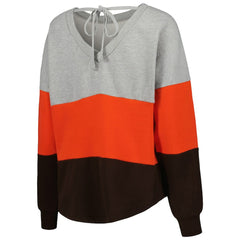 Touch Women's Outfield Deep V-Back Waist Length Pullover Sweatshirt - Cleveland Browns Pullover