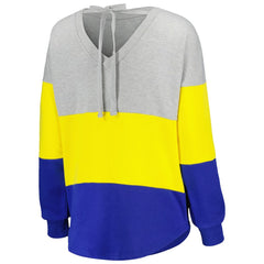 Touch Women's Outfield Deep V-Back Waist Length Pullover Sweatshirt - Los Angeles Rams Pullover