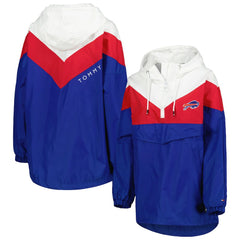 Tommy Hilfiger Women's Staci Half-Zip Hoodie Windbreaker Jacket - Buffalo Bills Hoodies