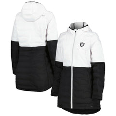 MSX by Michael Strahan Women's Willow Quilted Hoodie Full-Zip Jacket - Las Vegas Raiders Hoodies