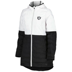 MSX by Michael Strahan Women's Willow Quilted Hoodie Full-Zip Jacket - Las Vegas Raiders Hoodies