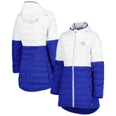 MSX by Michael Strahan Women's Willow Quilted Hoodie Full-Zip Jacket - Los Angeles Rams Hoodies